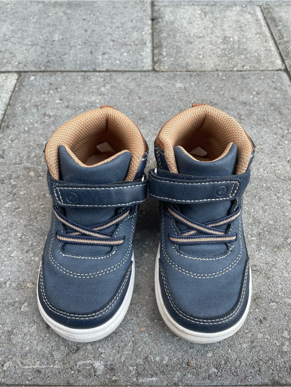 Stride Rite 360 Sean Sneaker Boots Navy Blue Toddler Size 7M Machine Washable